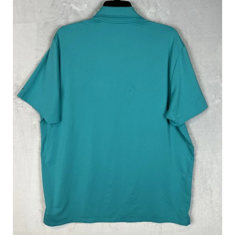 Adidas Polo 2XL Green Ultimate 365 Performance 3-Button Side Slit Golf Shirt